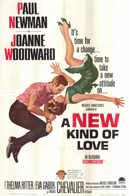 a new kind of love 1963 one sheet poster, folded